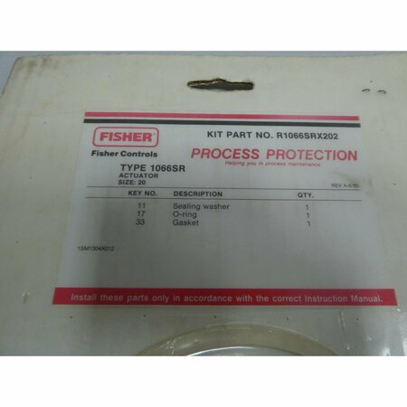 Fisher ACTUATOR KIT SIZE 20 FILTER, REGULATOR AND LUBRICATOR PARTS AND ACCESSORY R1066SRX202